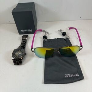Kenneth Cole Reaction watch and sunglasses set